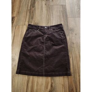 Brown‎ Corduroy Knee Length Skirt by G.H. Bass